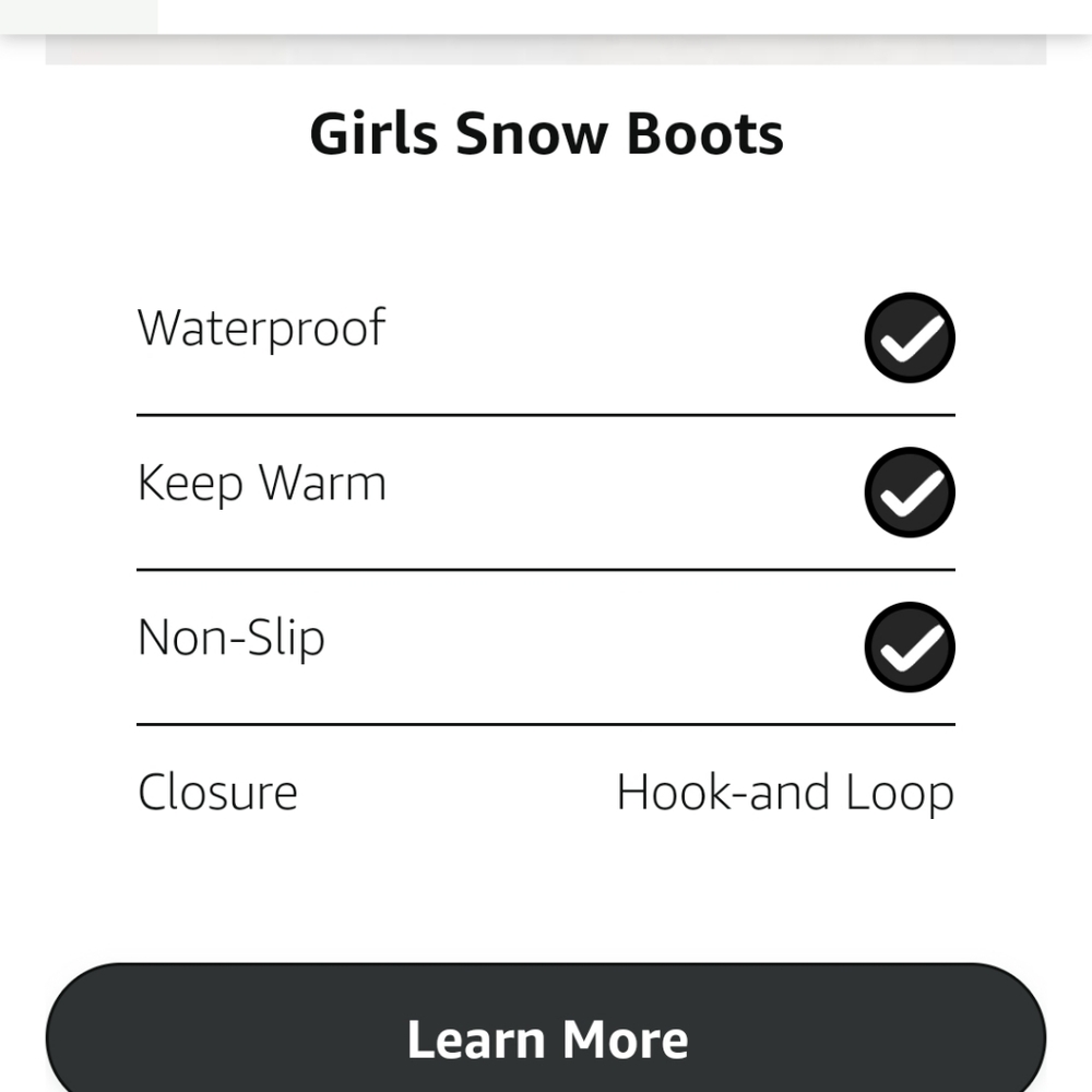 Big kid size 5 Mishansha snow boot - Picture 11 of 15